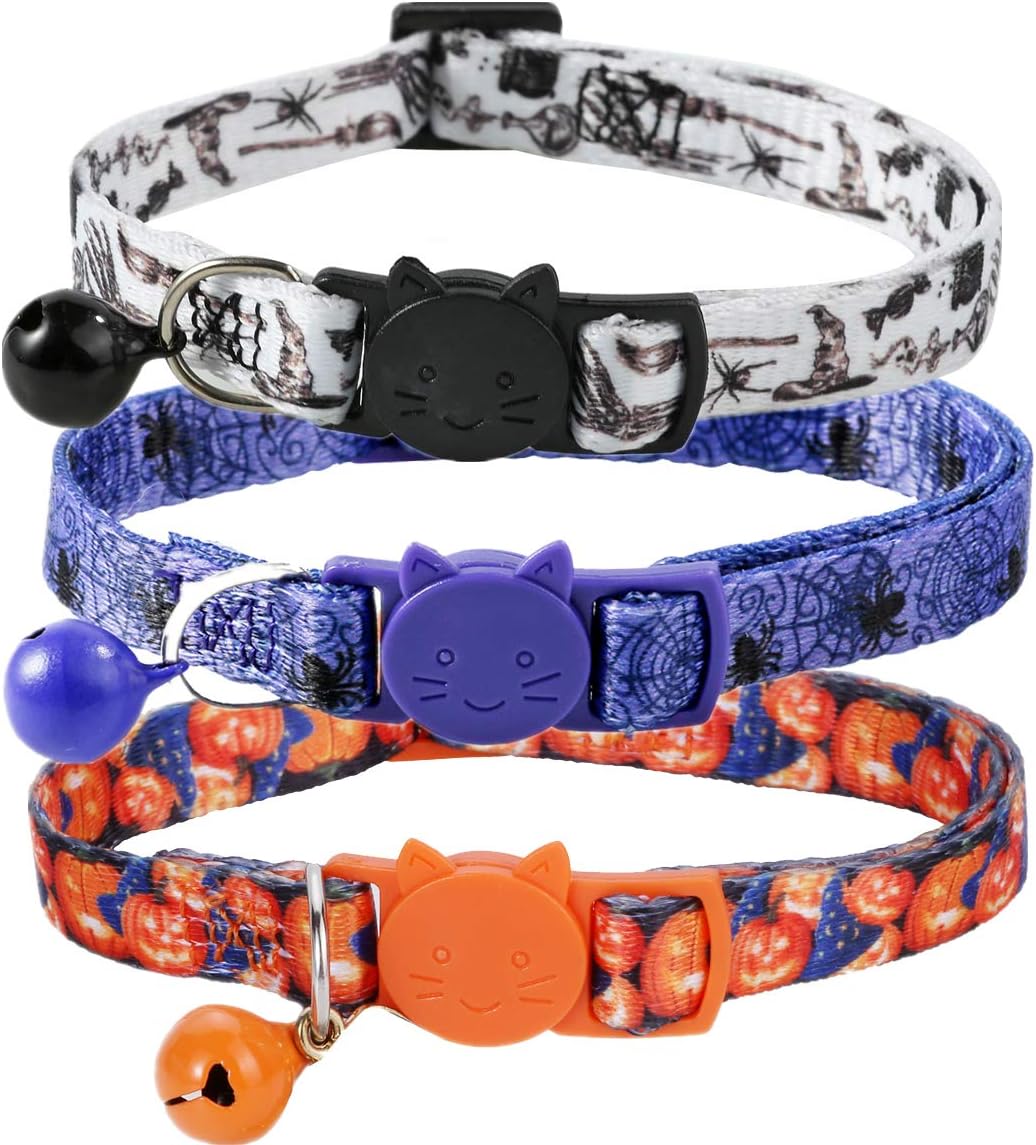 Pet Supplies BoomBone Halloween Cat Collar, Pack of 3 Kitten Collar