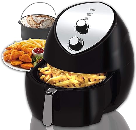 Amazon De Dms 3 2 L Fritteuse Heissluft Ofen Friteuse Fettfrei Grill L Heissluftfritteuse Backofen Heissluft Grill Fettfrei Cooker 1400 Watt Schwarz Mit Brotbackkorb Ohne Ol Einfach Zu Reinigen Hf3 2