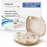 FLYSOUND Nature Pro (Upgraded Version) OTC Bluetooth Hearing Aids with Fda registration for Seniors & Adults | 80% Improved Speech Recognition & Tinnitus Masking via App | Up to 60dB Gain&Bluetooth Streaming