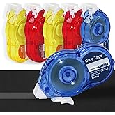 Scrapbook Tape, Set of 6 Pack Double Sided Tape Roller, 0.31 in x 32 Feet Glue Tape Roller, Tape Runner for Scrapbooking, Cra