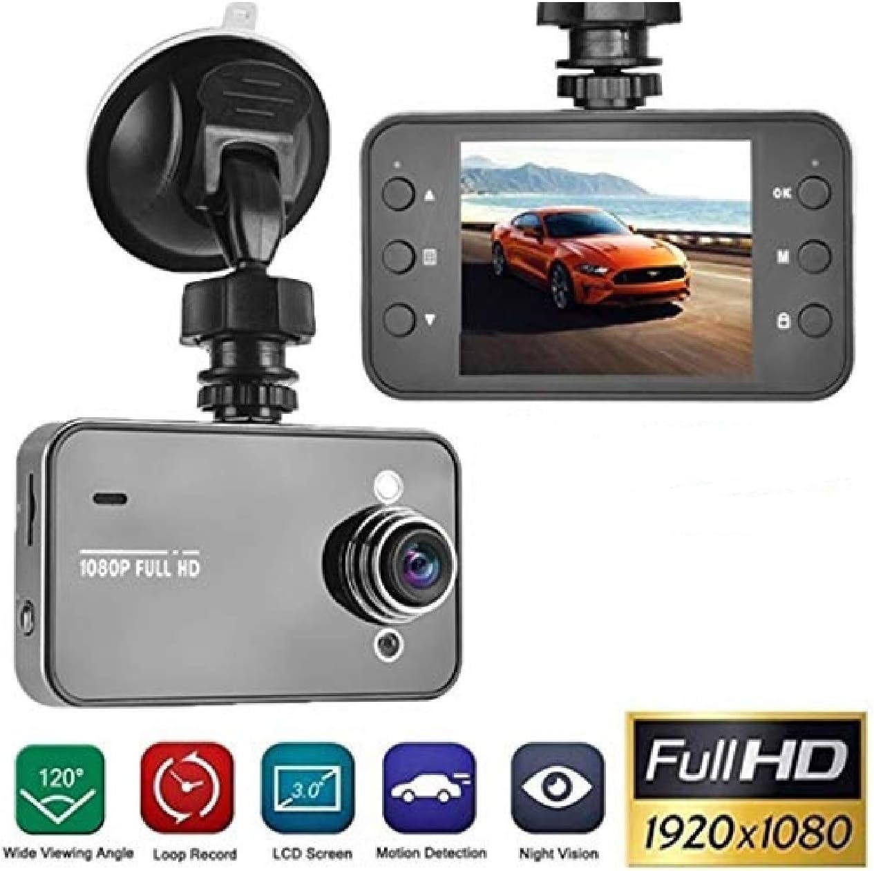 Mopoq K6000 - HD Multifunction Driving Recorder with Wide-Angle Night Vision