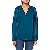 Calvin Klein Womens V-Neck Long Sleeve Blouse