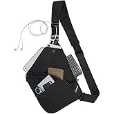 VADOO Sling Bag for Men and Women, Anti theft Crossbody Bag with RFID & Waterproof Lightweight Shoulder Chest Bag for Travel Gym Running