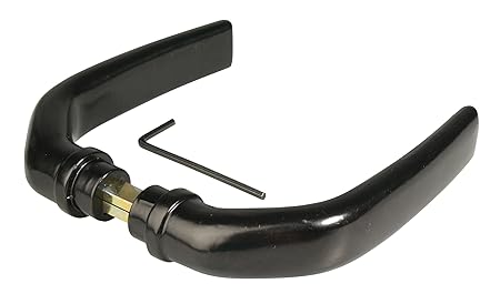 Gah-Alberts 654047 Türdrücker für Wellengittertore, ein Paar, Alu, Abstand Tür-Griff 50 mm Griff B 115 mm, schwarz eloxiert