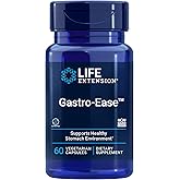 Life Extension Gastro-Ease™, zinc L-carnosine, Pylopass™ Lactobacillus reuteri probiotics, Digestion Supplement, Gut Health, Stomach Comfort, Gluten-Free, Non-GMO, Vegetarian, 60 Capsules
