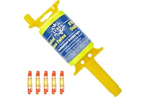 LURKA Mason Line String,#18 540 Feet Braided Construction Nylon Line with 5 Built-in Levels and Spool Fluorescent Yellow String Line for Precision Work, DIY, and Gardening Projects（Yellow Line）