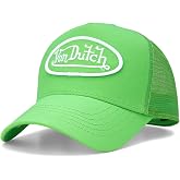 Von Dutch Unisex Trucker Hat - Retro Classic Solid Color Mesh Back Snapback Baseball Cap for Men &amp; Women.