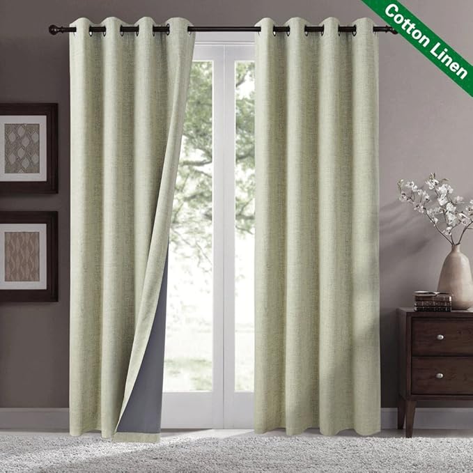 giaerd 2 paneles 100% opaco cortinas para recámara, Verde salvia, 52W x