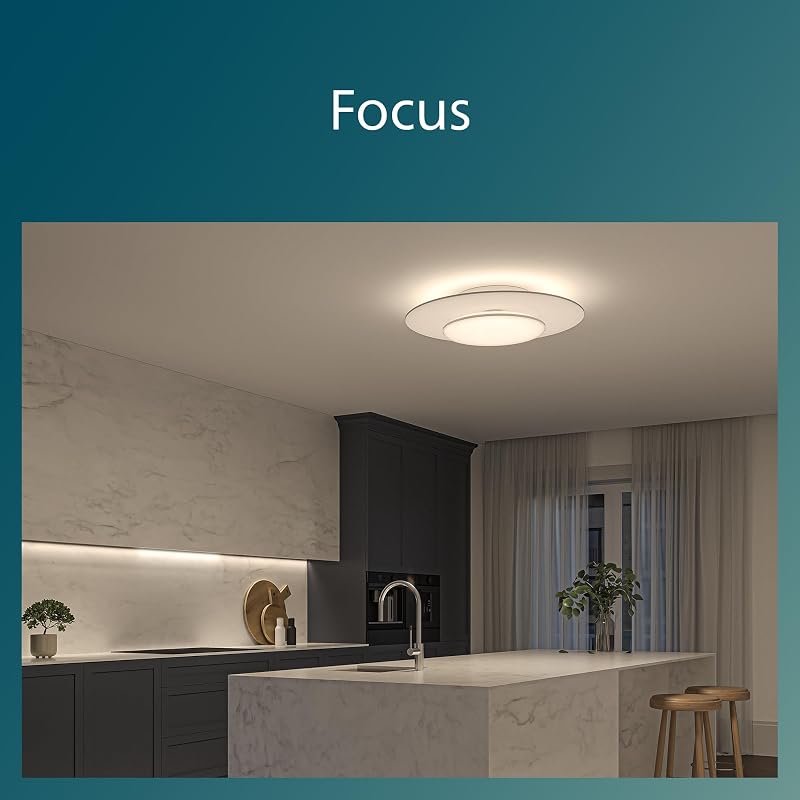 LED Garnet SceneSwitch, Plafoniera Rotonda, Luce Bianca Calda, Dimmer a Fasi, 30W, Nero