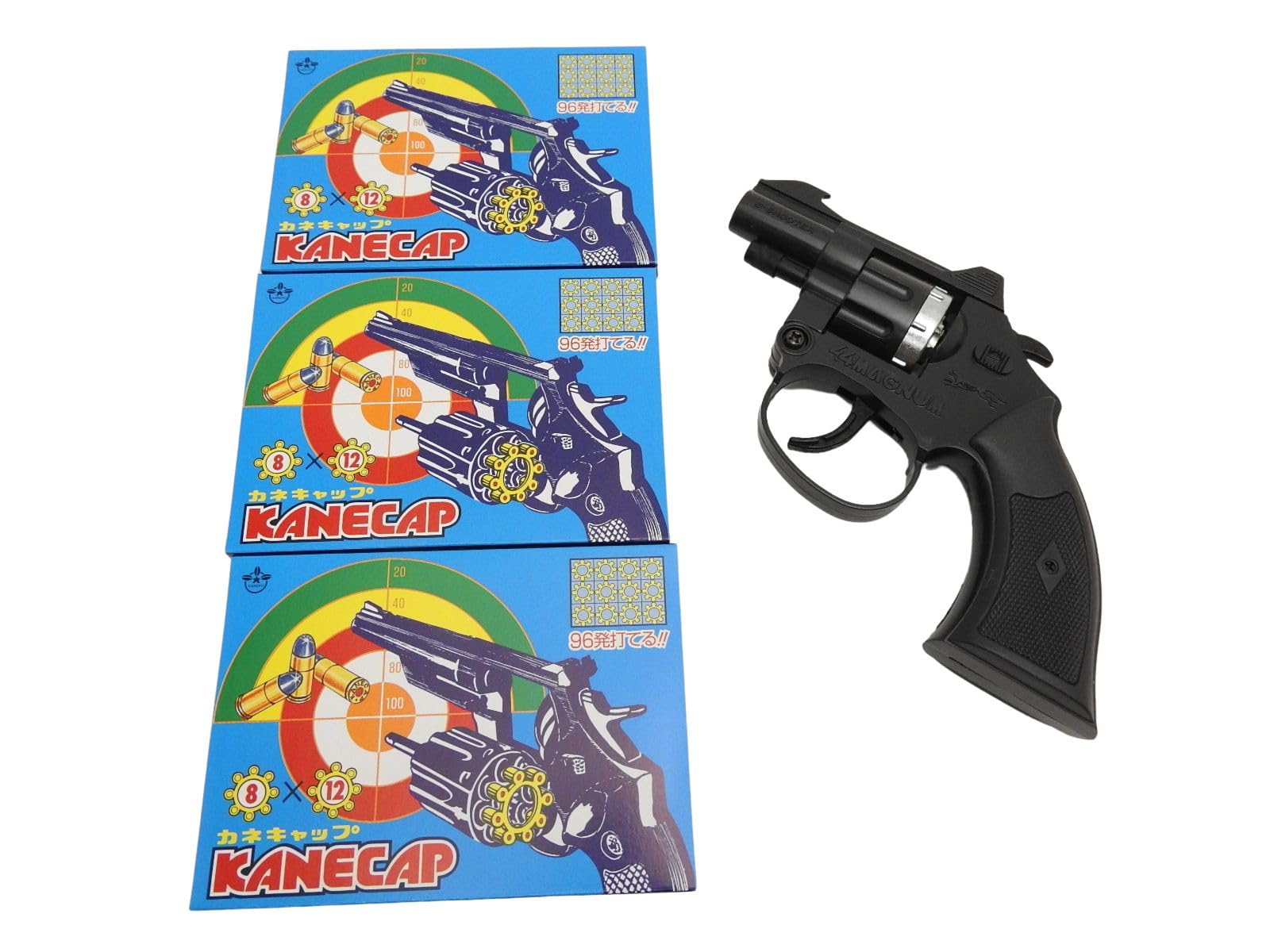 キャップガン 火薬玉で音が鳴る鉄砲 44マグナム クマ除け 害獣駆除 害鳥 対策 ムクドリ カラスよけ 害獣撃退器 8連発 火薬 288発付 渓流釣り 登山 スターター ピストル 日本製 の商品画像