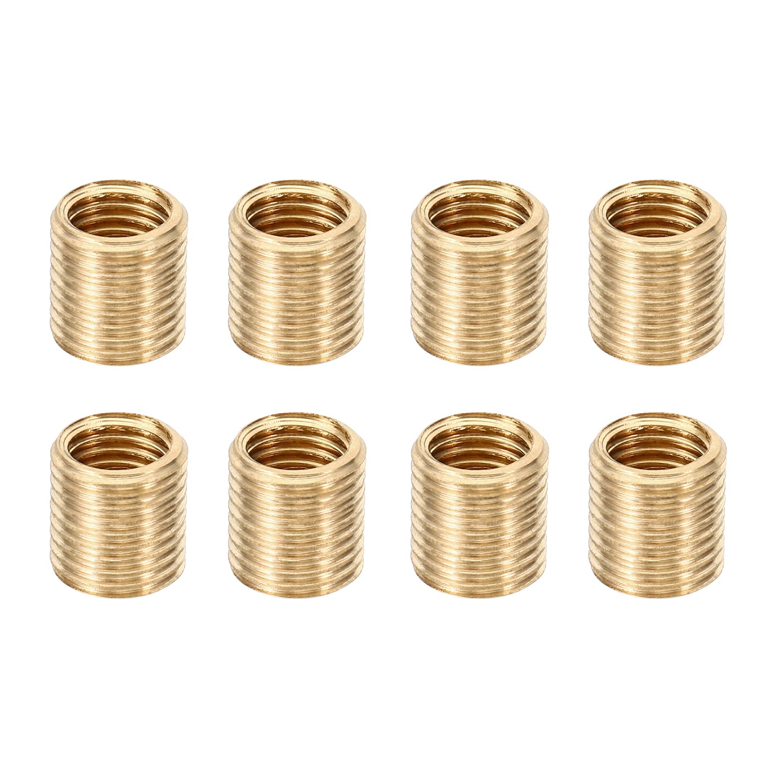 PATIKIL M10xM8x10mm Thread Reducing Nuts Insert, 8 Pcs Male to Female Fine Thread Adapter Repair Insert Pipe Fitting Screw Sleeve Reducer for Pendant Light โ image 1