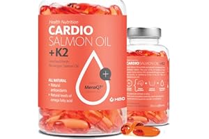 HOFSETH BIOCARE Cardio Triple Strength Omega 3 Fish Oil with Vitamin K2-1000mg, Norwegian Salmon Oil with EPA & DHA, Burpless Fish Oil, Omega 3 Fatty Acids Supplement for Eyes, Brain, Heart & Bones - 90 Capsules