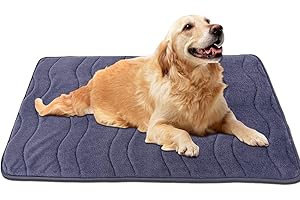 REEZEIVI Washable Dog mat with Anti-Slip Bottom,3D air mesh Pet Crate pad,Breathable Dog Sleeping mat Bed,Soft Pet Kennel Beds Dog Mat,Grey(40 x 28 inch)