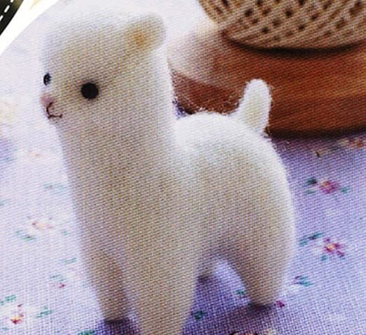 Amazon Welliestrナチュラルウールロービングニードルクラフトニードルフェルトファーリングキャラクタースターターキット Lovely Aplaca 羊毛フェルト 通販