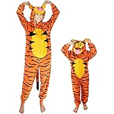 Funziez! Slim Fit Adult Onesie - Animal Costume - Plush Unisex Christmas One Piece Cosplay Suit for Women and Men