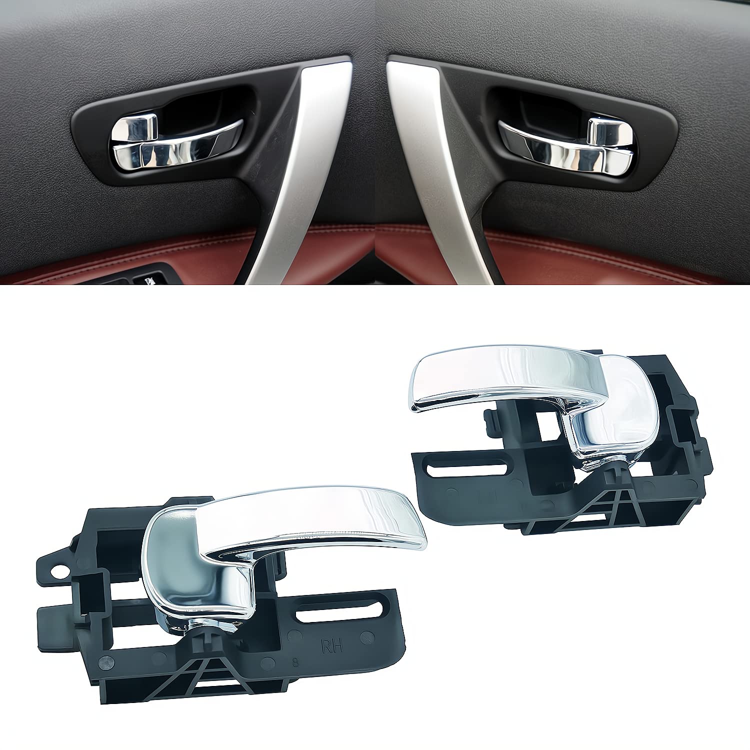 ZEALfix Qashqai J10 Inner Door Handle Left+Right Interior Handle 80671JD00E for Qashqai Mk1 JJ10 80670JD00E 80670-JD00E