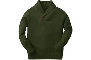 Ryannology Toddler Baby Boys Girls Sweater Shawl-Collar V Neck Pullover Sweaters Cable Kintted Photoshoot Outfits