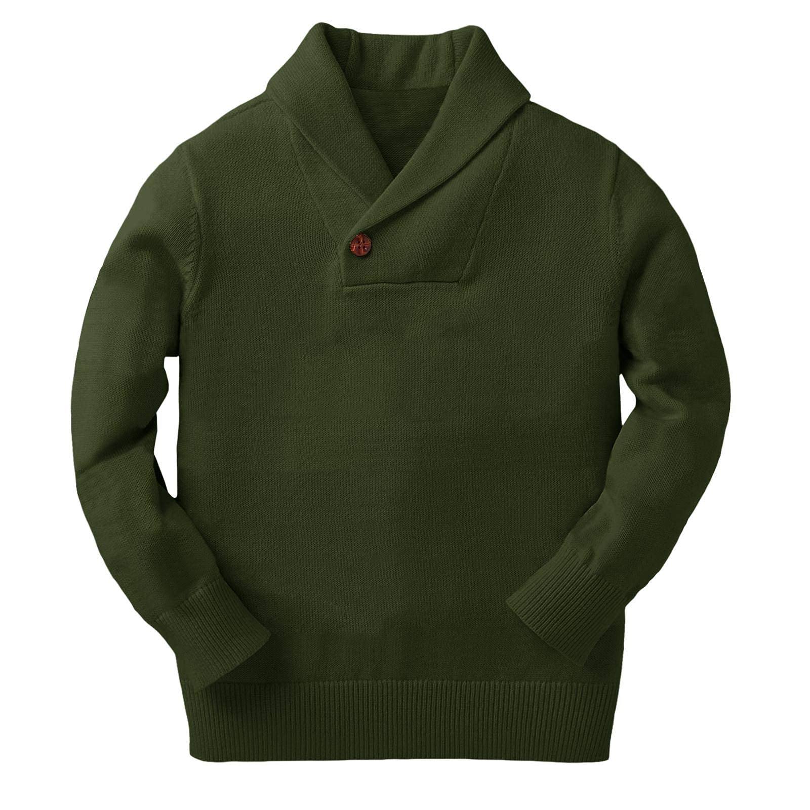 Photo 1 of Ryannology Toddler Baby Boys Girls Sweater Shawl-Collar V Neck Pullover Sweaters Cable Kintted Photoshoot Outfits CHILD SIZE SM