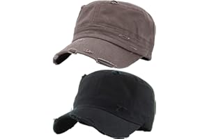 Funky Junque Distressed Military Hat – Newsboy Hats for Women, Short Brim Army Baseball Cap, Womens Cadet Hat Trendy Style