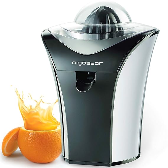 Aigostar Spaceship 30HLW - Elektrisch Zitruspressen, Orangenpresse Saftpresse mit zwei Entsaftungskegeln, 80 Watt, Anti-Tropf