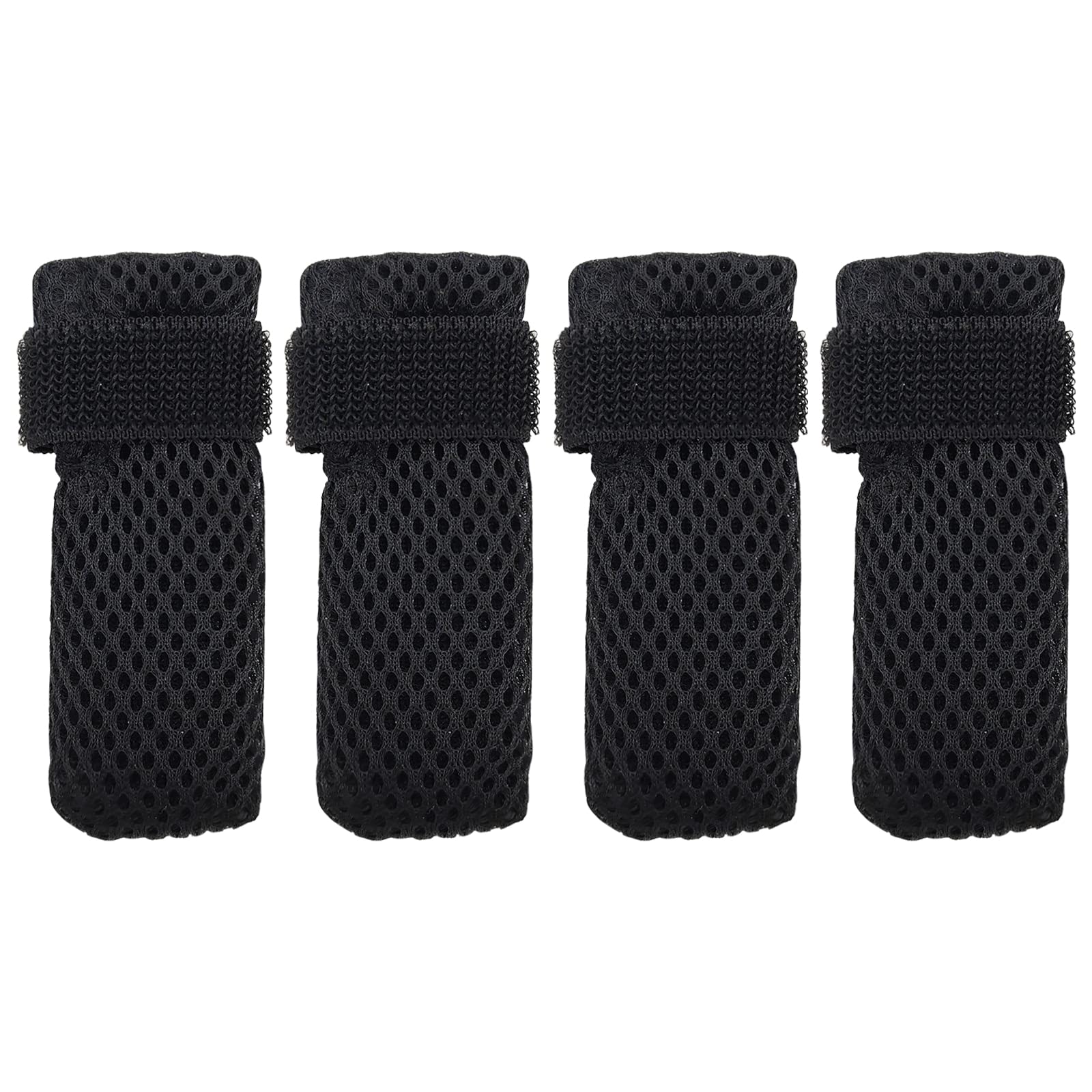 caichuxiye Cat Boots,paw Covers Anti-Scratch Cat Foot Covers for Cats Adjustable Mesh Cat Claw Protectors Non-Slip Breathablesuitable for Family Pet Cat Bathing and Nail Cutting (4 Pieces) (Black, S)