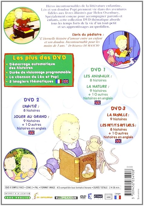 Le Meilleur De Léo Et Popi Coffret 3 Dvd Peluche Les