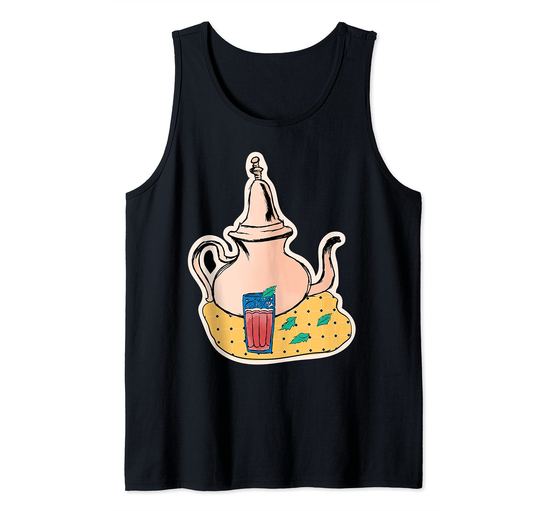 Vintage Turkish Moroccan Arabic Antique Copper Teapot Women Tank Top