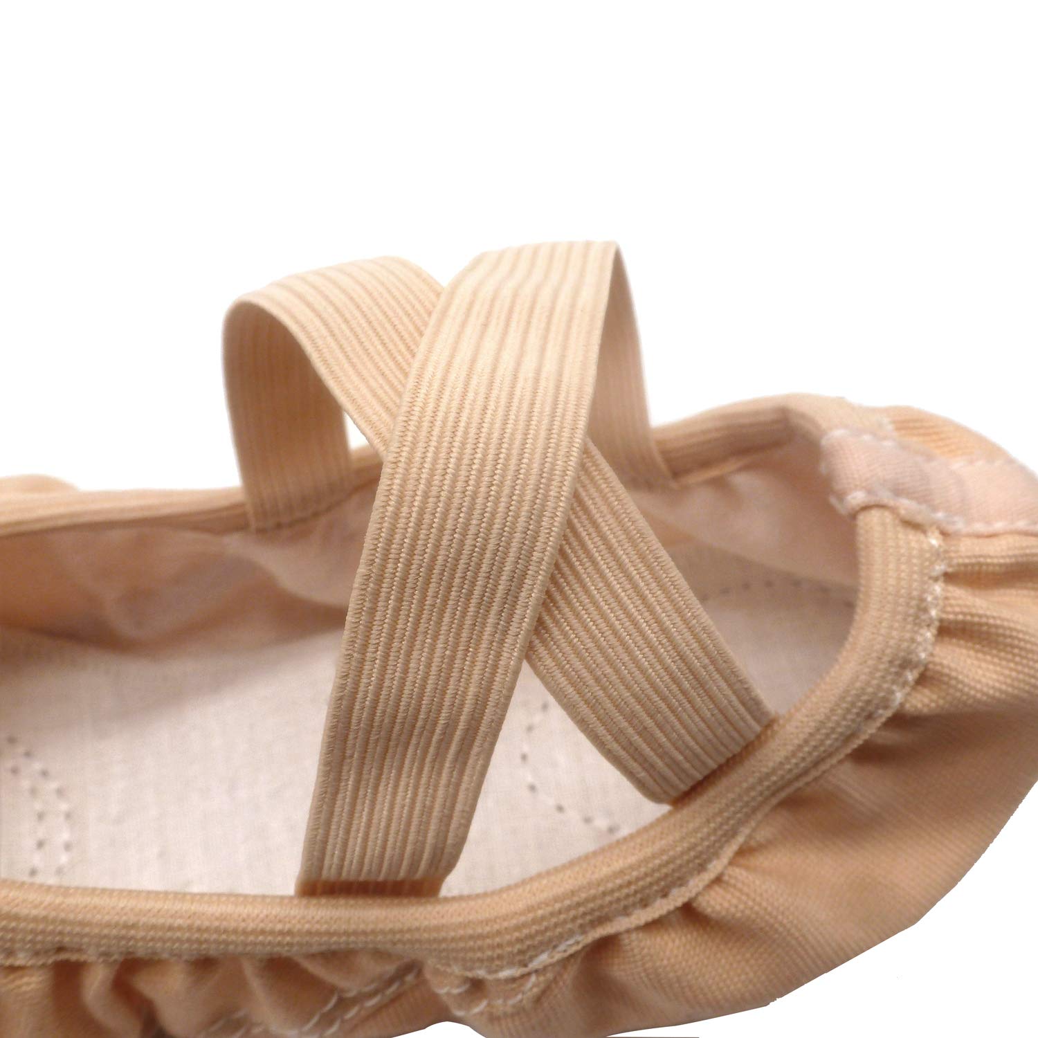 NewChao Canvas Ballet Shoes for Women Girls, Ballet Slipper Dance Flats Yoga Shoes Beige