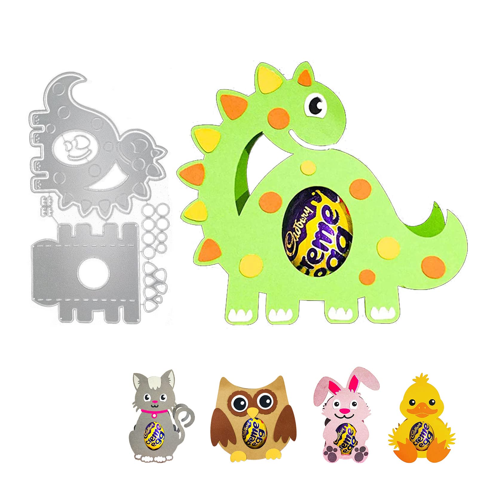 Bymivofun 3D Easter Cutting Dies Set, Rabbit Eggs Dies, Scrapbooking, Cards, Craft Embossing, DIY Making