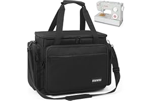 ITHWIU Sewing Machine Carrying Case with Multiple Storage Pockets for Accessories, Universal Tote Storage Bag Compatible with Most Standard Singer, Brother, Janome