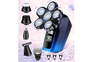 FEZIHEGH Electric Razors for Women, 6 in 1 Electric Shaver for Women Cordless, Electric Painless Leg Shaver for Women, Waterproof Wet Dry Women 6 Head Shaver, Hair Remover for Legs Bikini Face Lips Hairs