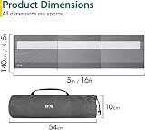 Trail Outdoor Leisure Windbreak 5m x 1.4m Steel 4 Pole with Window Grey view 7