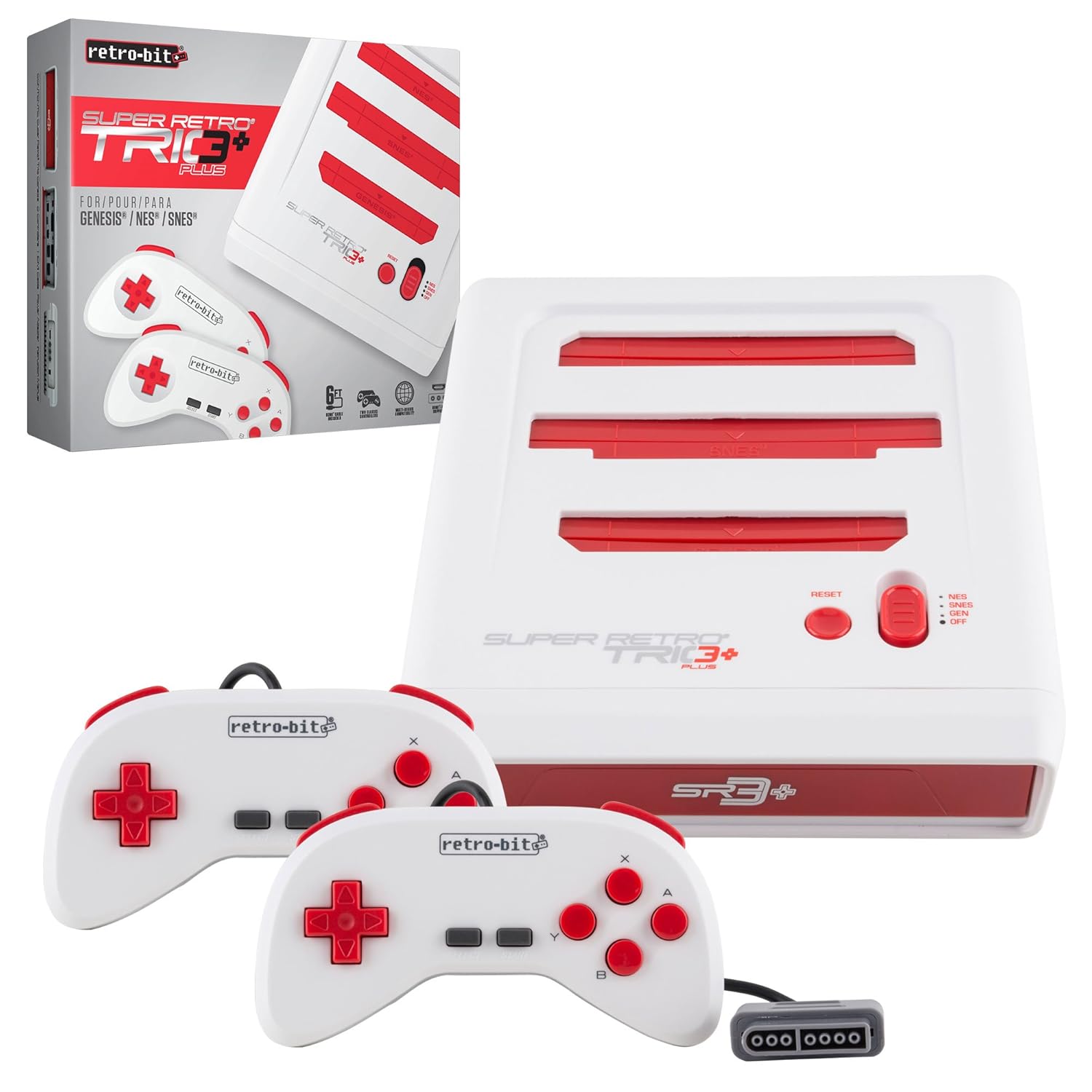 Retro-Bit Super RetroTRIO Plus 3 in 1 System Console - Not Machine Specific: Video Games