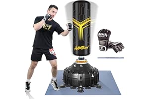AIBEIJIAN Freestanding Punching Bag with Boxing Gloves, Boxing Bag with Suction Cup Base for Adult Teens-Standing Kickboxing Bag for Home Office Gym