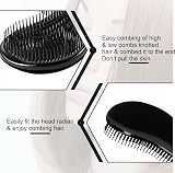 AZEEZ Detangling Hair Brush for Wet Dry Curly Straight Hair Styling Comb Black view 8