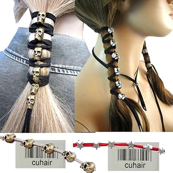 Amazon Com Cuhair 4 Piece Long Skull Star Design For Women Hair