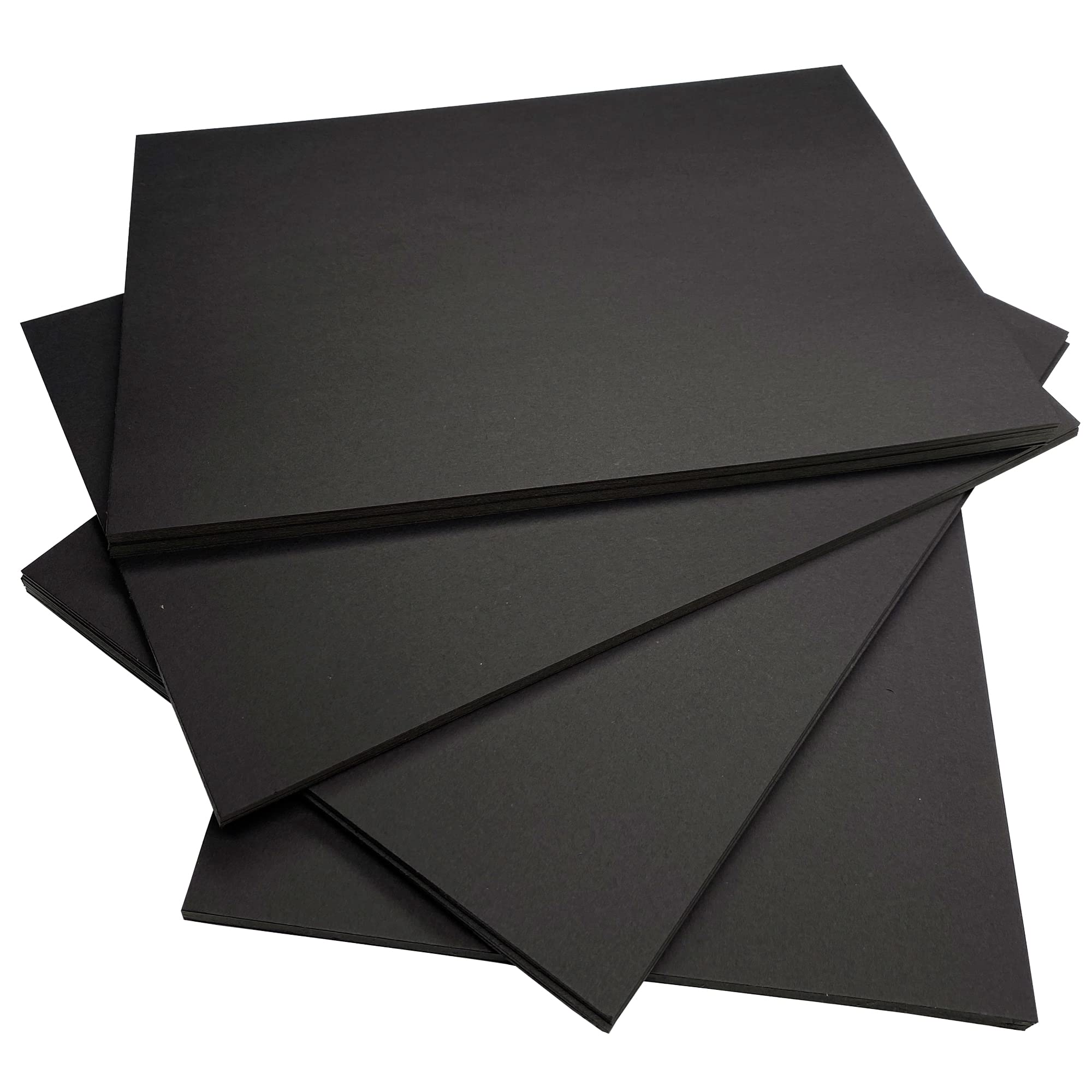 Black Card A4 Thick Art Paper Cards 380gsm - 50 Sheets