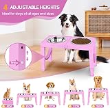 Aystkniet Raised Dog Bowls with Stand 5 Height Adjustable 8–35 cm view 2