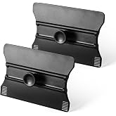 NEWISHTOOL Vinyl Wrap Squeegee with Blade Guide Cut Line and Handle Grip | 2 PCS Wing Shaped Slip Cut Squeegee Smooth Hard Card Scraper for Sign Making, Window Tinting and Precise Distance Cutting