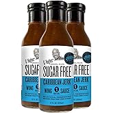 G Hughes Sugar Free, Caribbean Jerk Wing Sauce - Caribean Jerk Sauce, Jerk Marinade, Gluten Free Wing Sauce, Sugar Free BBQ Sauce, Barbecue Sauces, Gluten Free - 12 Oz. (3 pack)