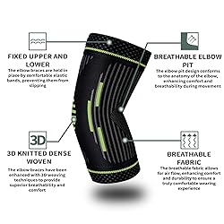 Elbow Compression Sleeve (1 pair),Elbow Brace for