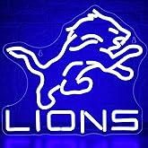 Football Neon Sign for Wall Decor Dimmable Lions LED Light Up Sign Football Sports Room Decor for Boys Bedroom Light Signs for Man Cave Club Gifts for Sports Fans Men Boys Size 14.6 * 13 inch(FMCP102)
