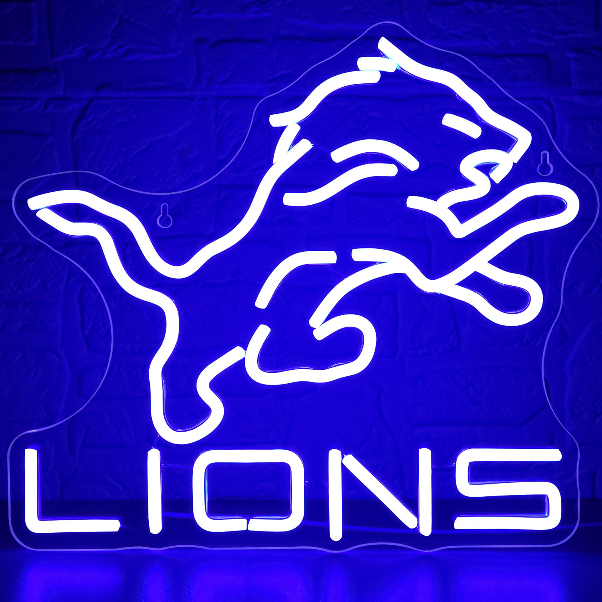 Photo 1 of Football Neon Sign for Wall Decor Dimmable Lions LED Light Up Sign Football Sports Room Decor for Boys Bedroom Light Signs for Man Cave Club Gifts for Sports Fans Men Boys Size 14.6 * 13 inch(FMCP102)