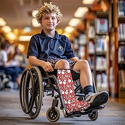 LedBack Christmas Cast Sock Cover for Foot Kids Leg