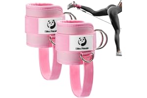 Slim Panda Ankle Straps for Cable Machine,Ankle Cuffs for Kickbacks, Leg Extension, Booty Hip Abductors,Glute Workouts, Kickb