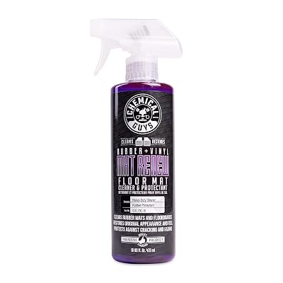 Chemical Guys Mat Renew Rubber and Vinyl Car Floor Mat Cleaner & Protectant - Cleans & Restores Rubber Liners, Running Boards, Safe for Cars, Trucks, SUVs, and More - 16 oz