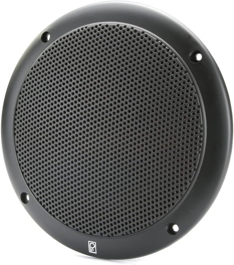 Marine Speakers PolyPlanar 6 2Way CoaxIntegral Grill Marine Speaker Black Pair Electronics