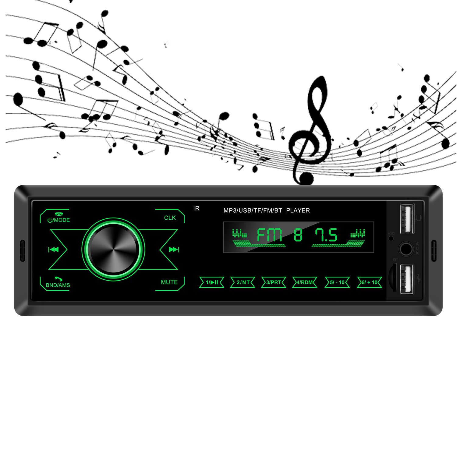 Buy Bluetooth Car Stereo, KUPVALON Car Radio 4 * 50 W FM Radio Hands