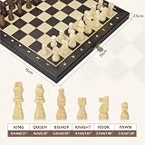 Peradix Wooden Magnetic Chess Set 30x30cm Folding Board with 2 Extra Queens view 8