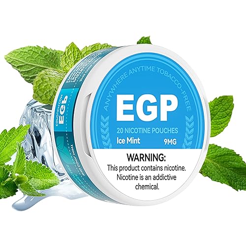 EGP Nicotine Pouches • 9 mg • Ice Mint • 20 Pouches • Tobacco Free in Saudi  Arabia